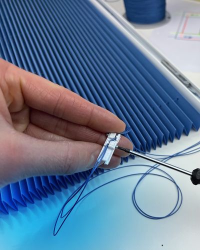 Reparatur eines Plisses